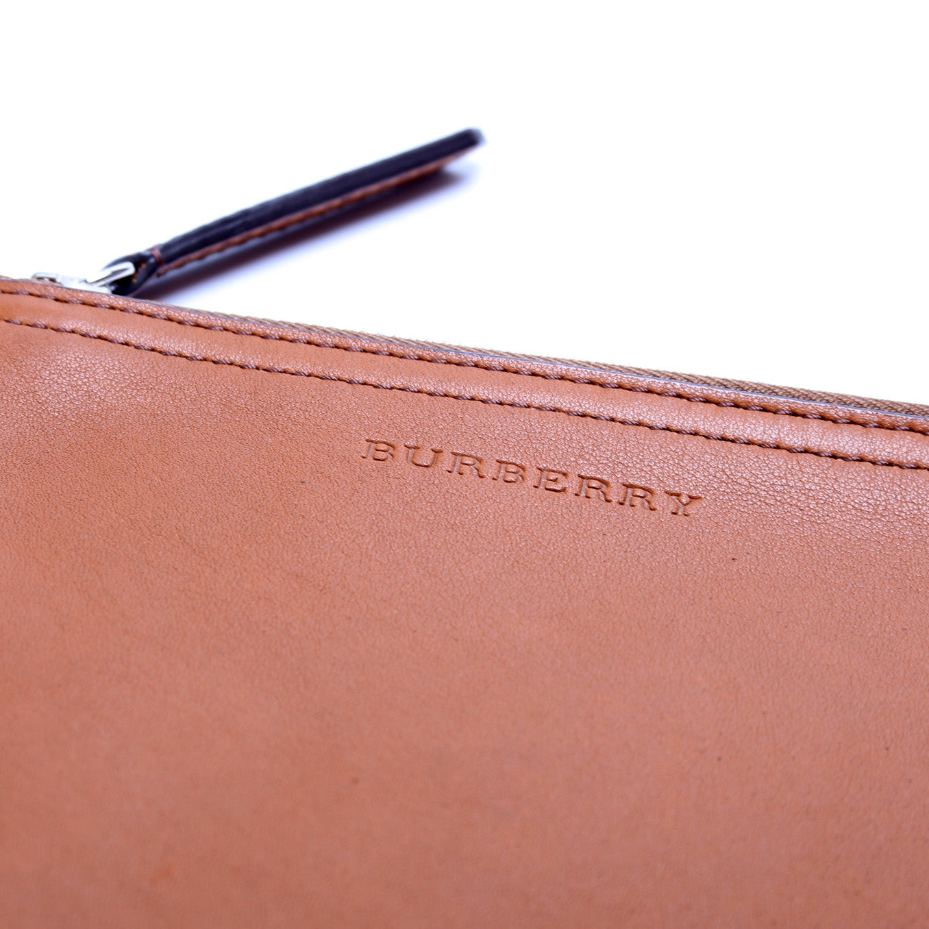 Drawstring Backpack w/ Pouch Embossed Leather