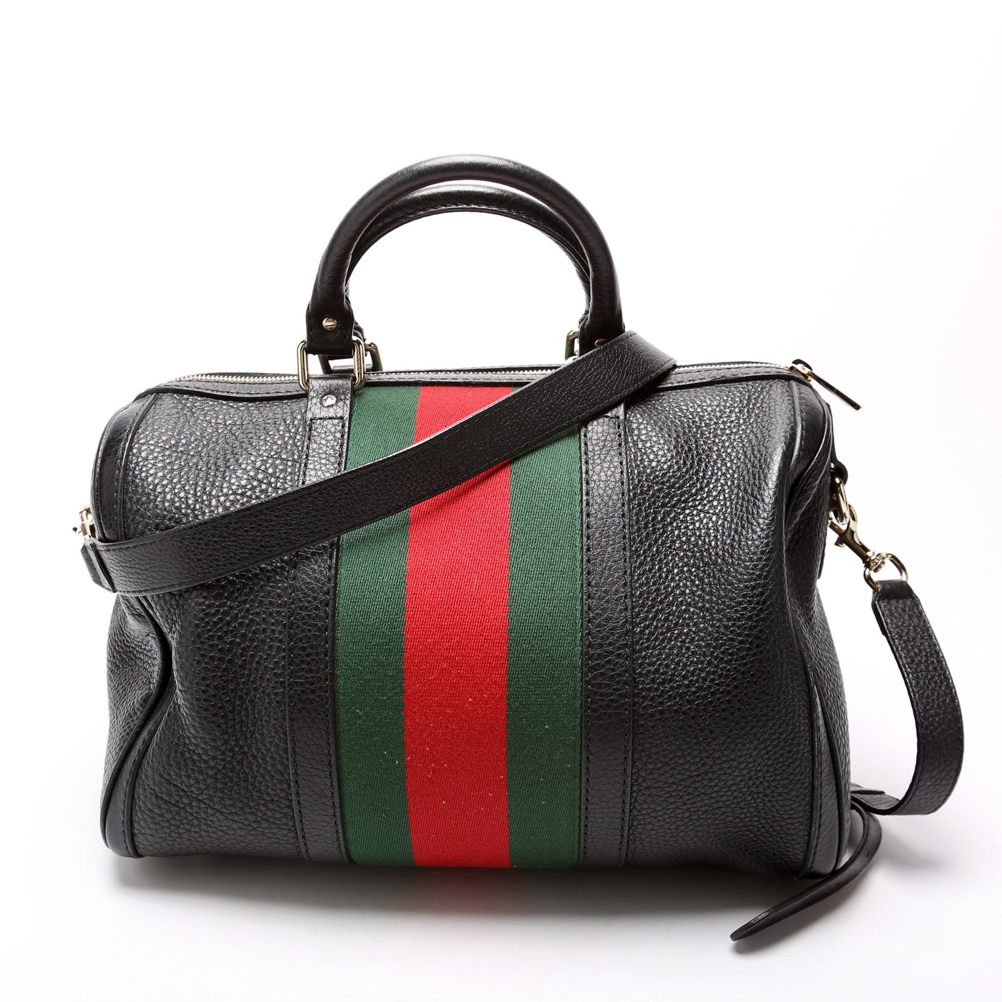 247205 Boston Bag Web Leather