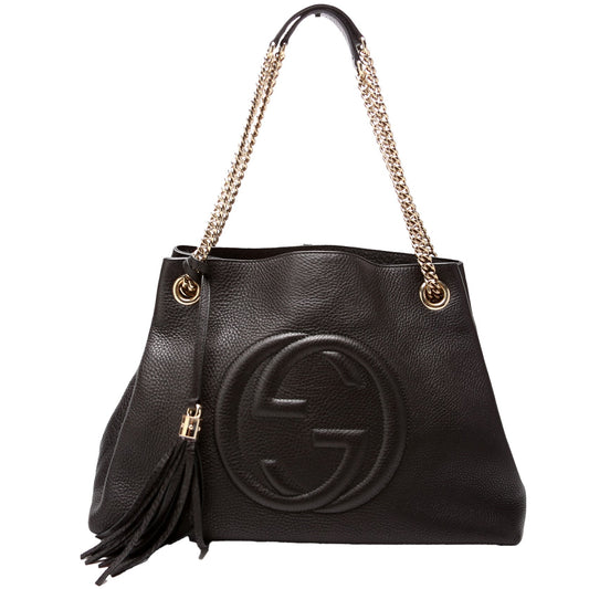 308982 Soho Leather Shoulder Medium