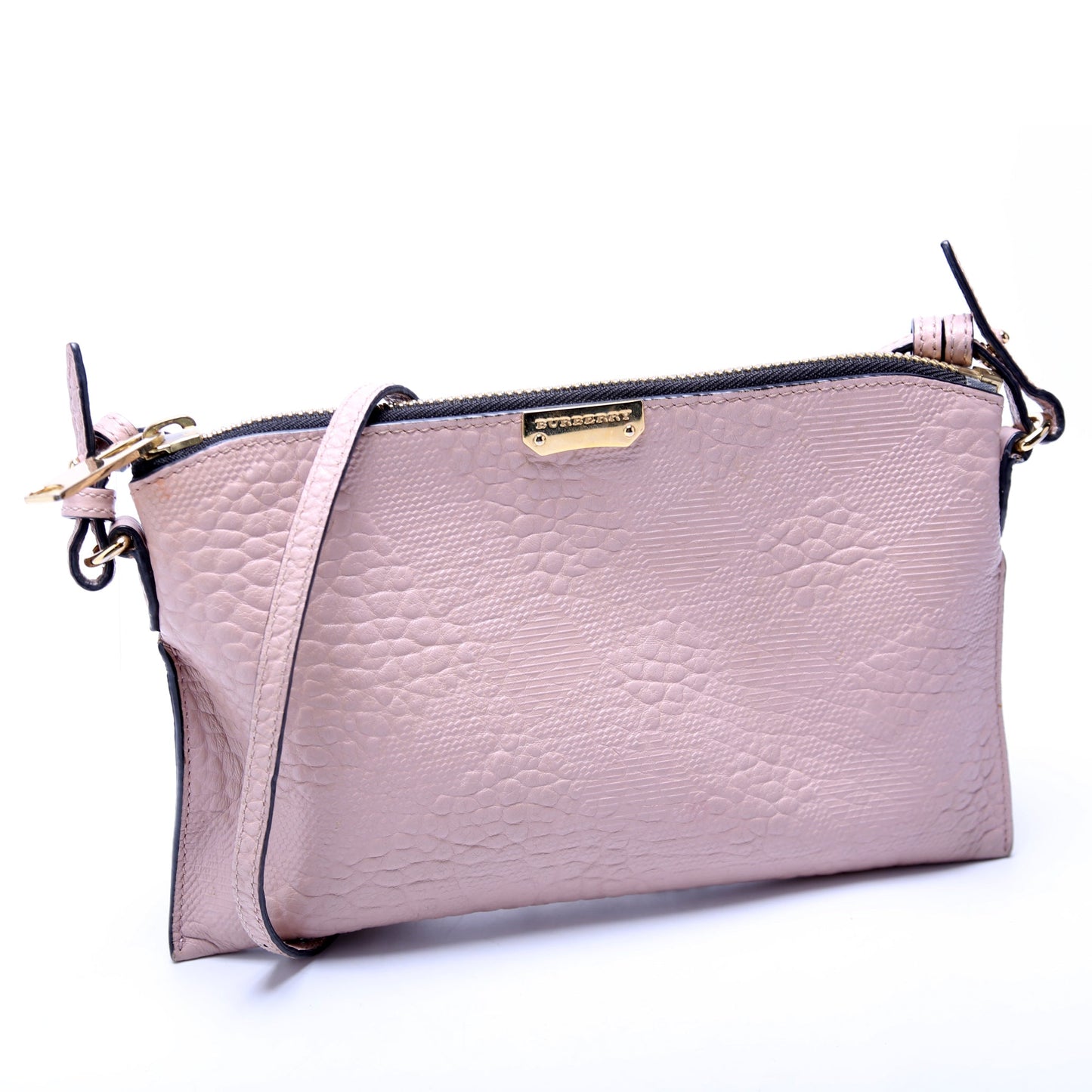 Peyton Leather Check Crossbody