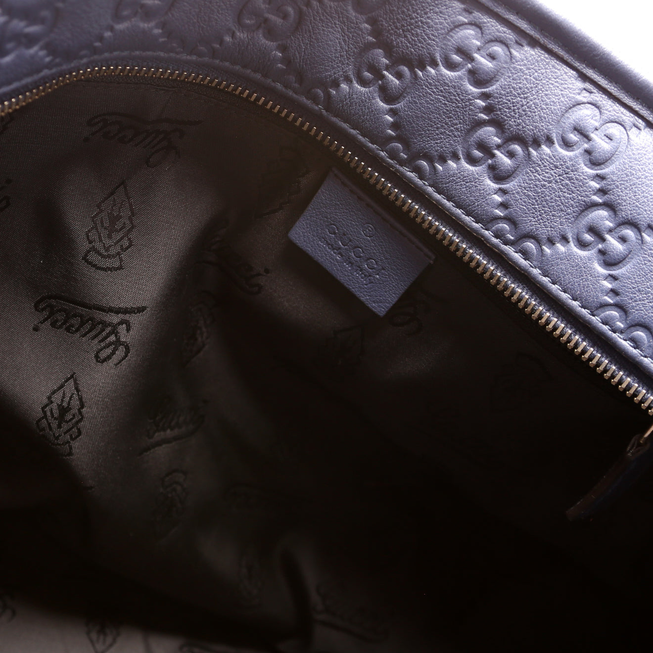 211137 Guccissima Leather Medium Zip Tote