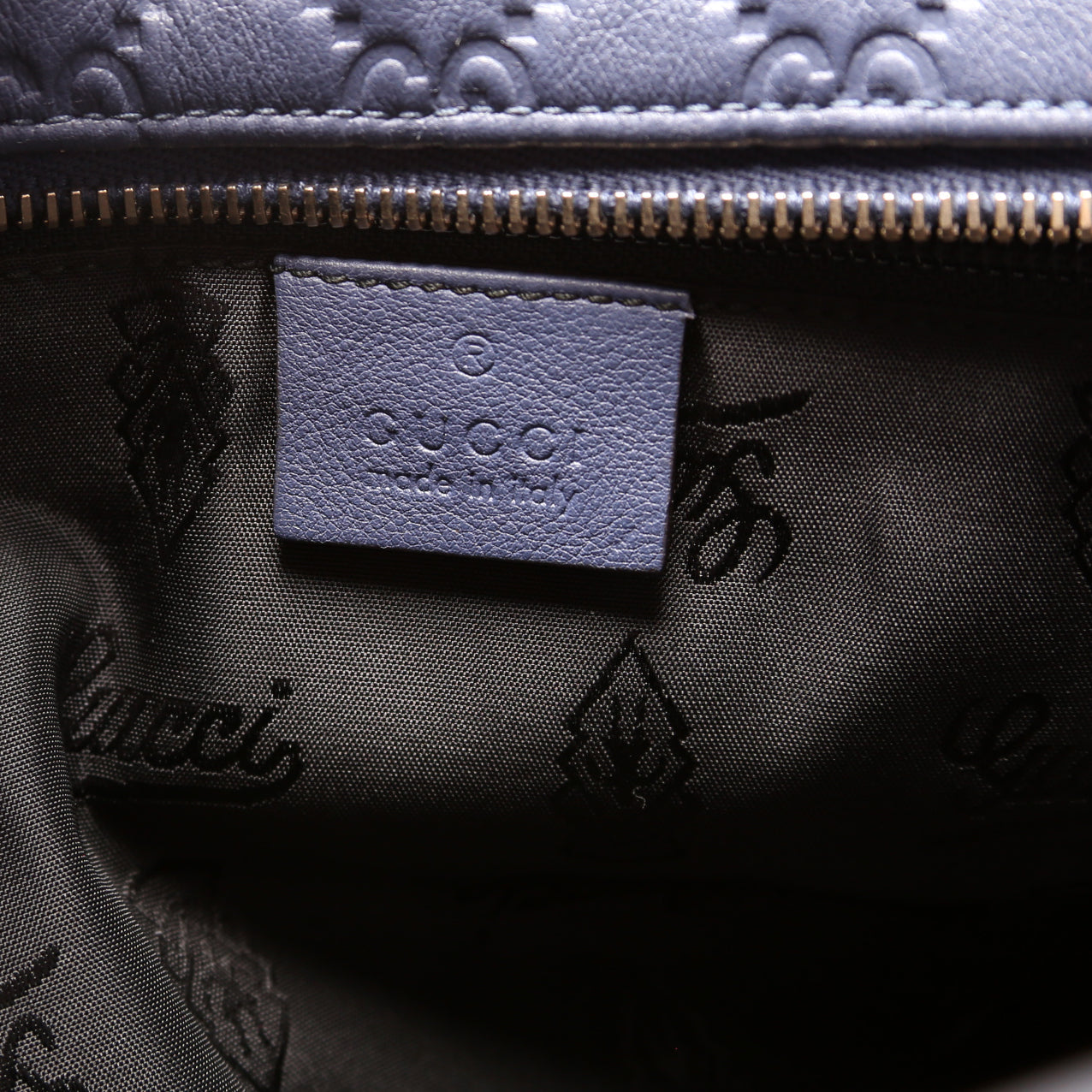211137 Guccissima Leather Medium Zip Tote
