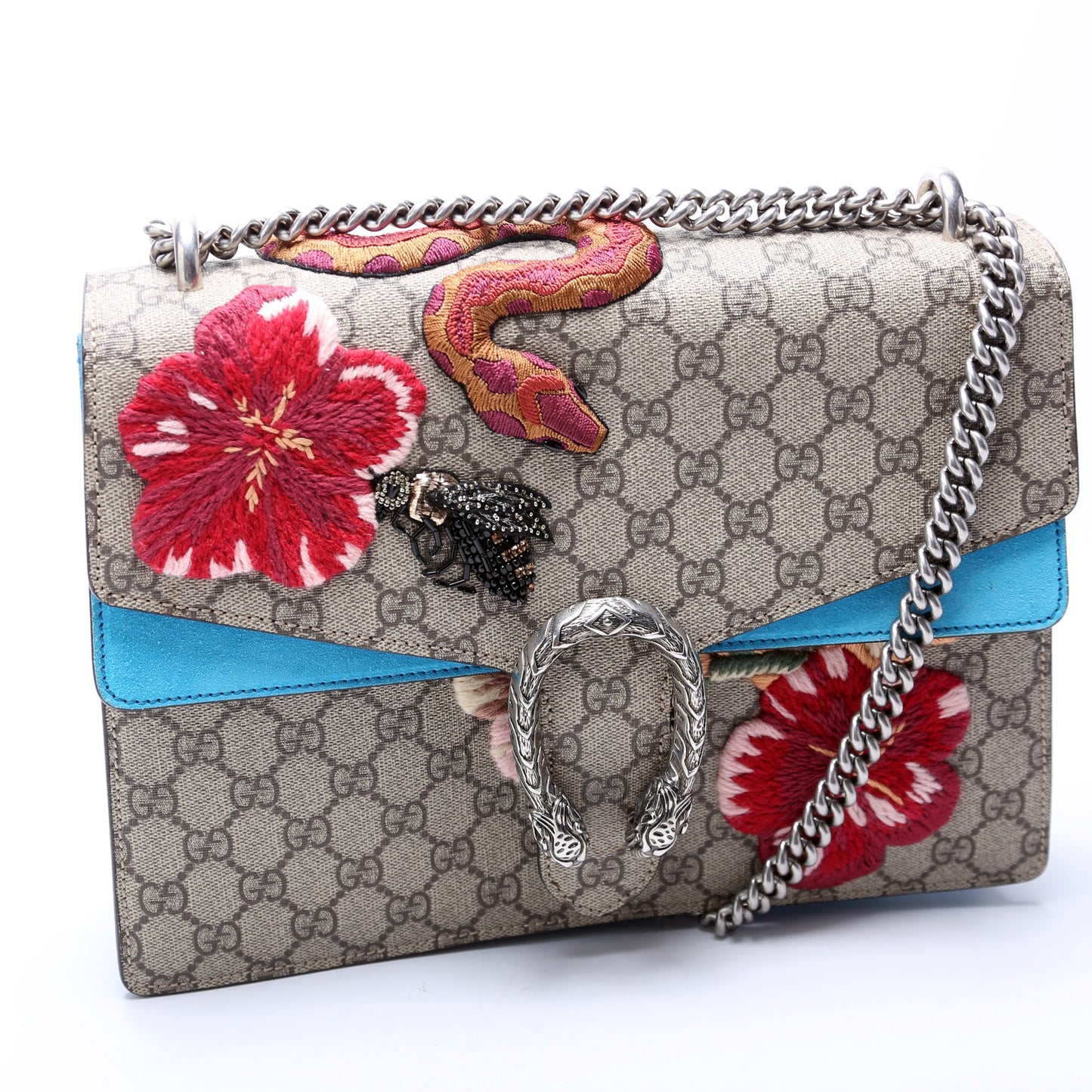 400235 Dionysus Bee Snake Embossed Shoulder Medium