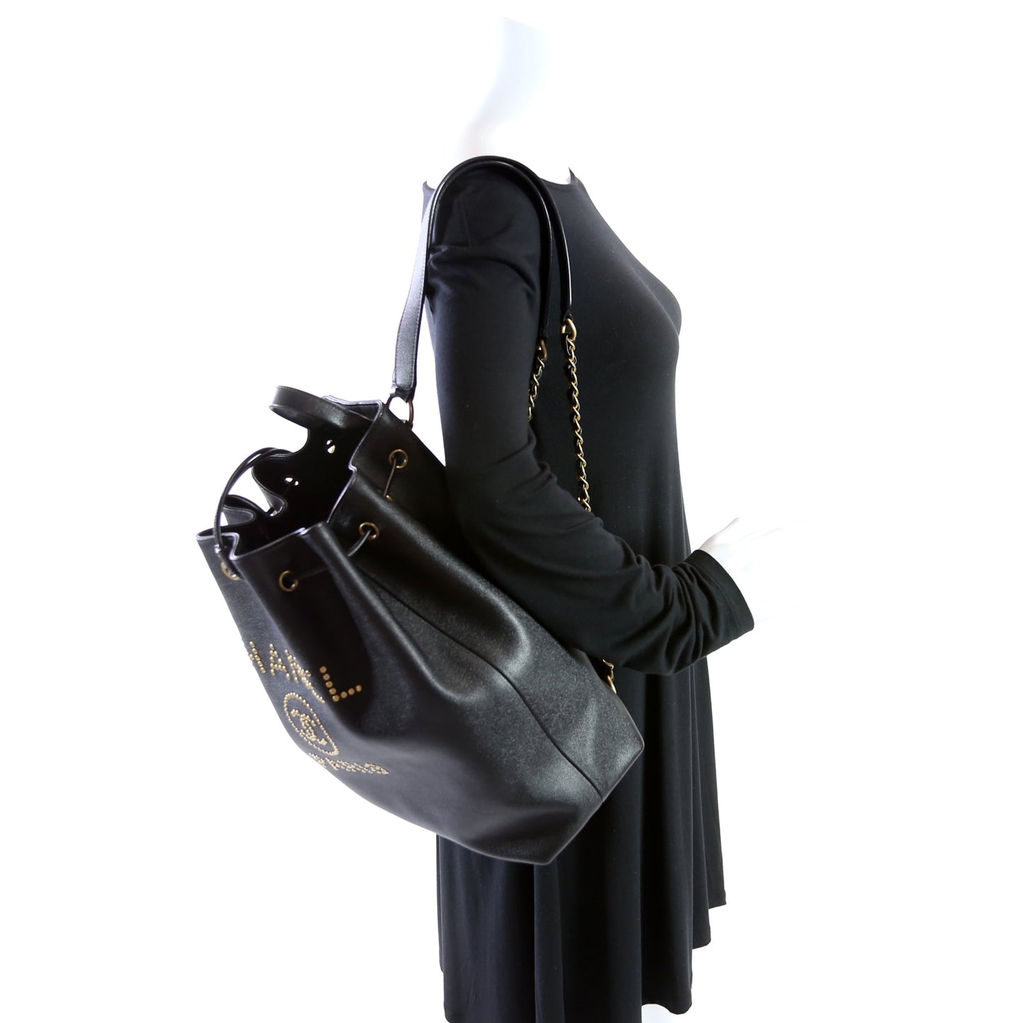 Deauville Studded Backpack Caviar 28M