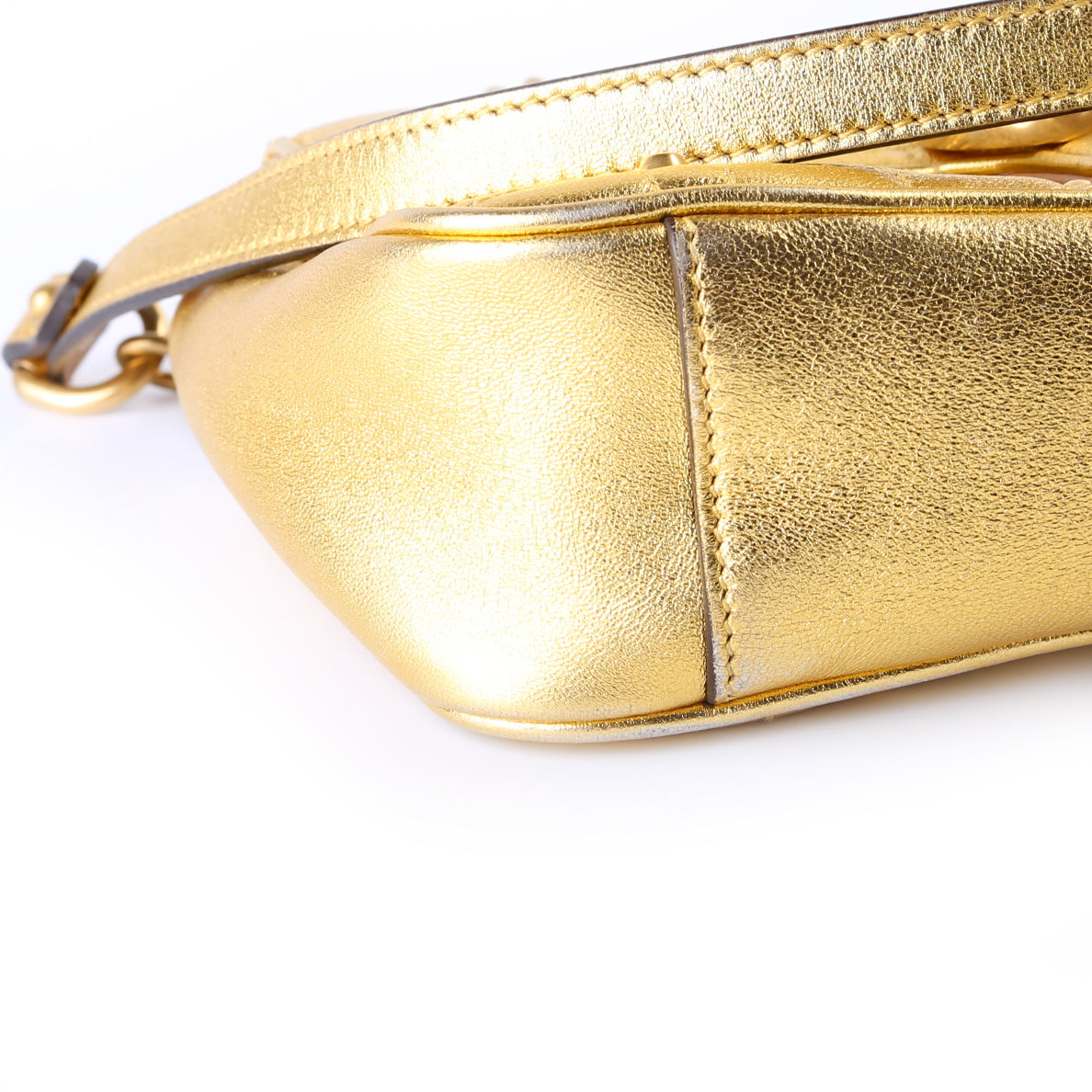 446744 Marmont Pearl Stud Leather Shoulder Mini Flap