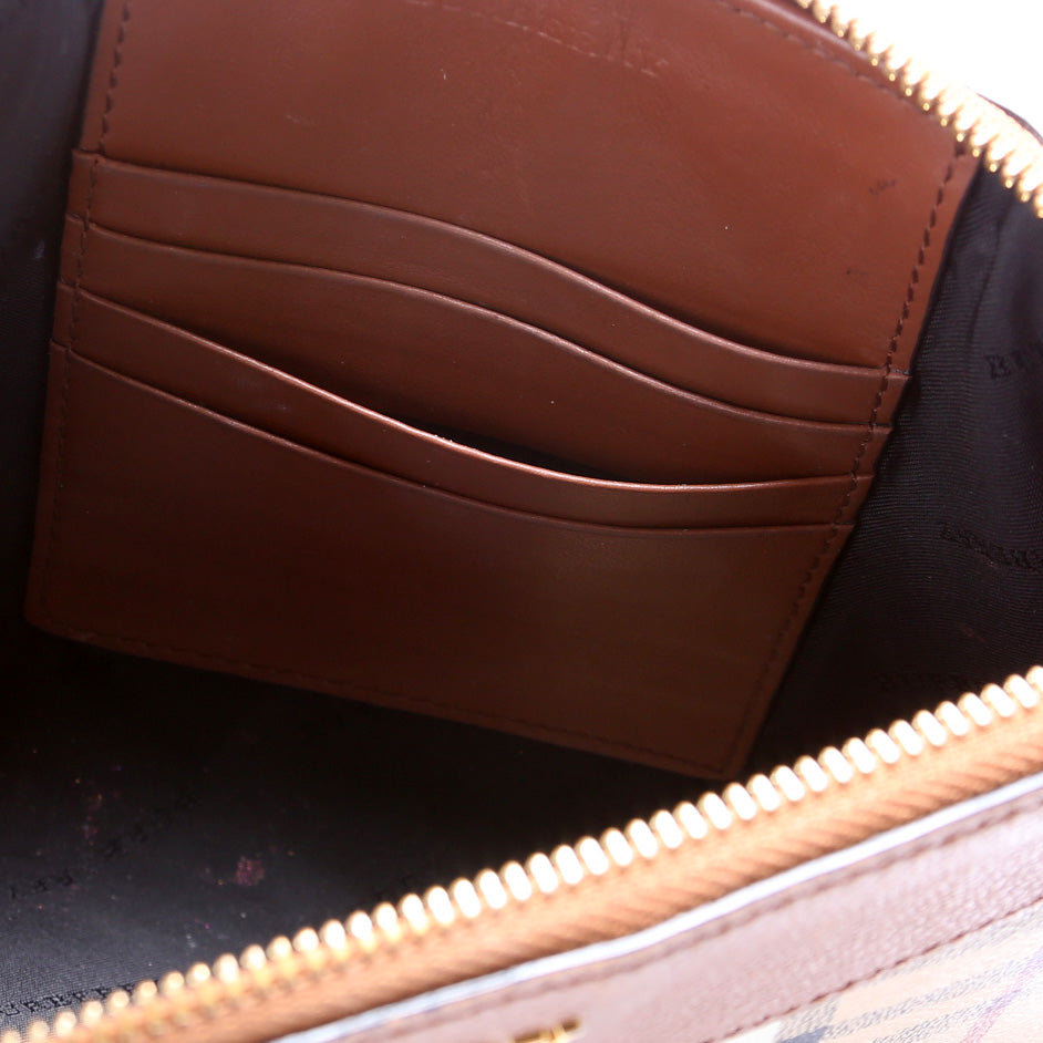 Peyton Haymarket Check Crossbody Clutch