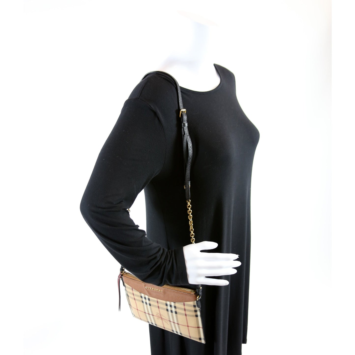 Peyton Haymarket Check Crossbody Clutch