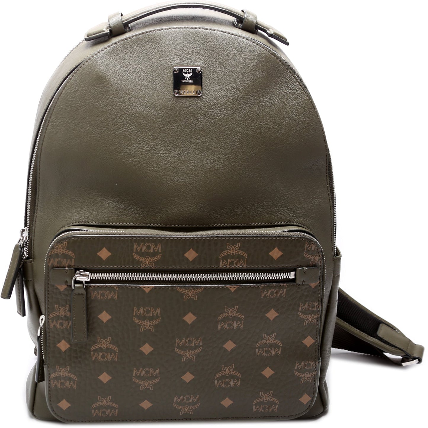 Visetos/Leather Medium Backpack