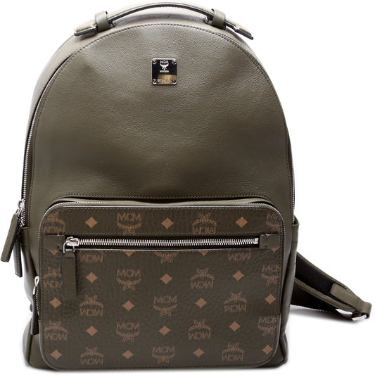 Visetos/Leather Medium Backpack