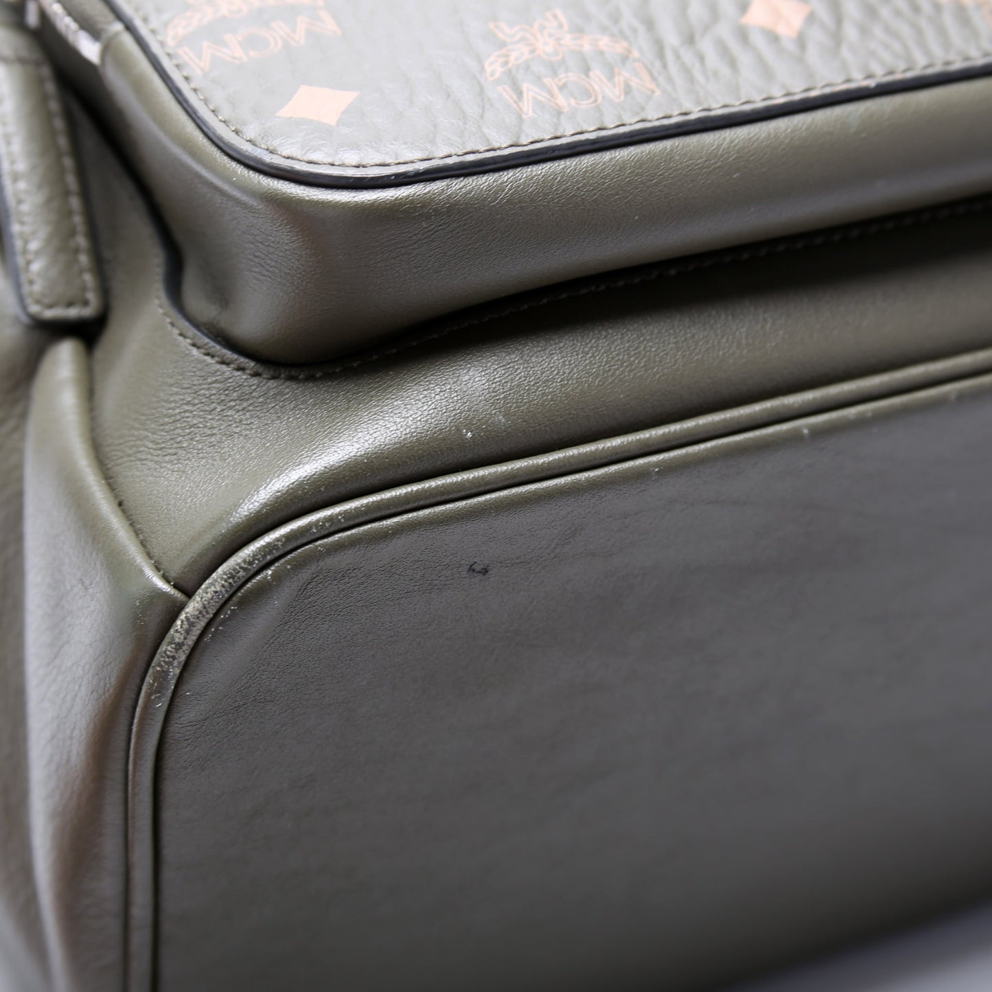 Visetos/Leather Medium Backpack