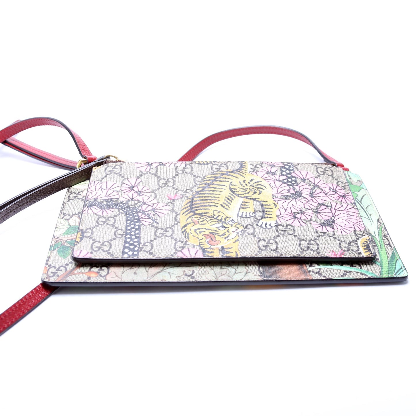 454111 GG Supreme Tian/Bengal Double Zip Shoulder Bag