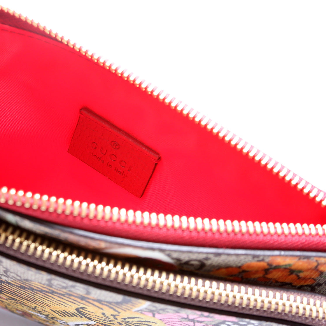454111 GG Supreme Tian/Bengal Double Zip Shoulder Bag