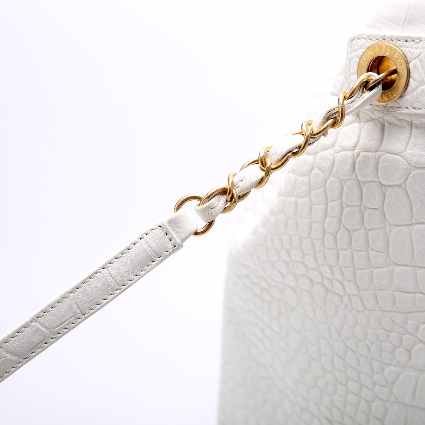 Drawstring Backpack Crocodile Embossed 28M