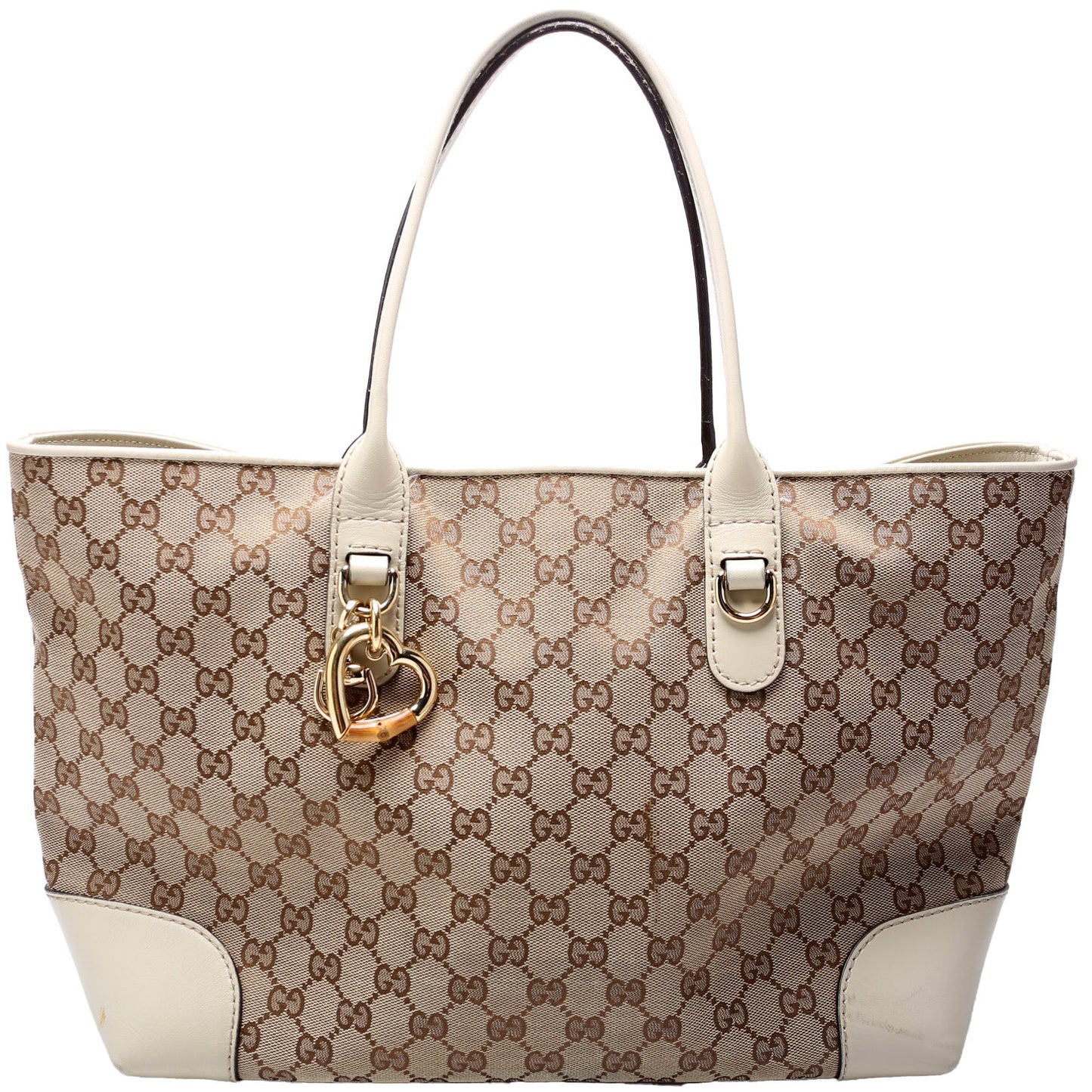 269956 GG Canvas Heart Bit Charm Tote