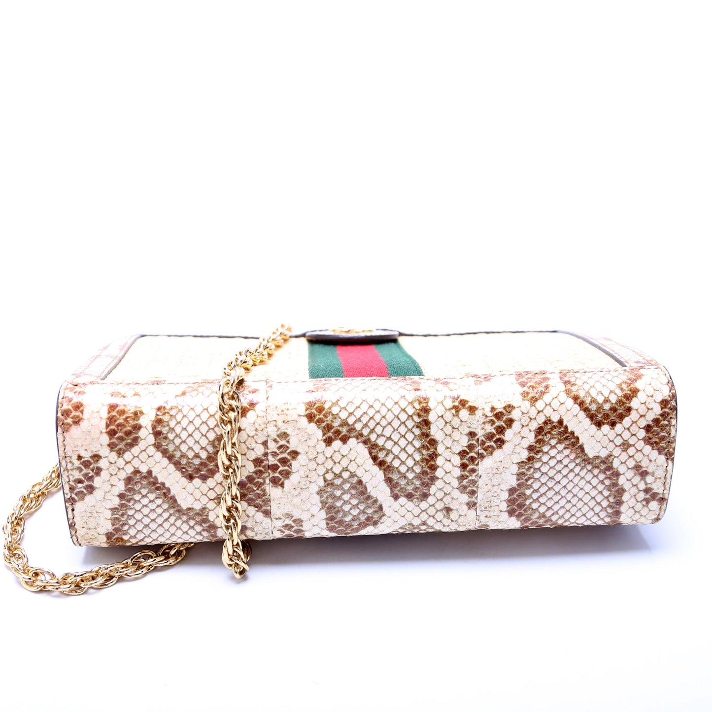 503877 Ophidia Snake/Raffia Shoulder Small