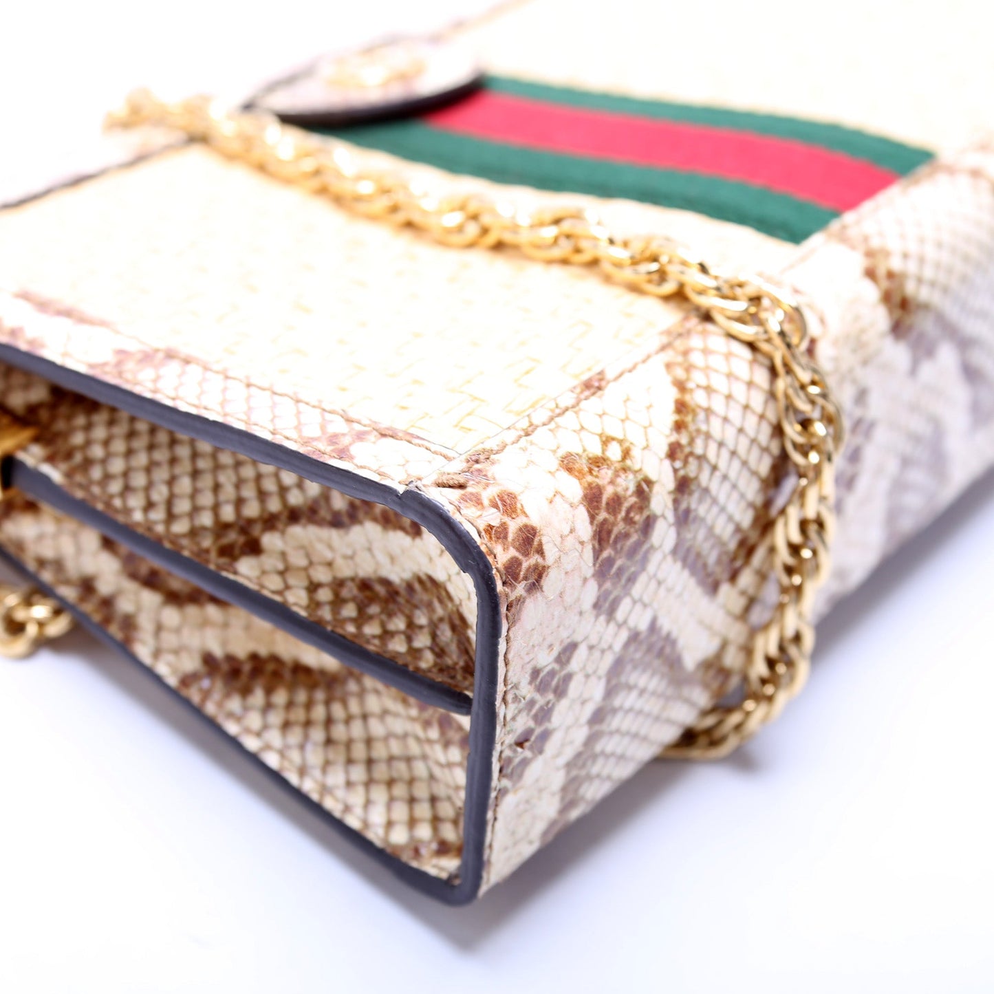 503877 Ophidia Snake/Raffia Shoulder Small