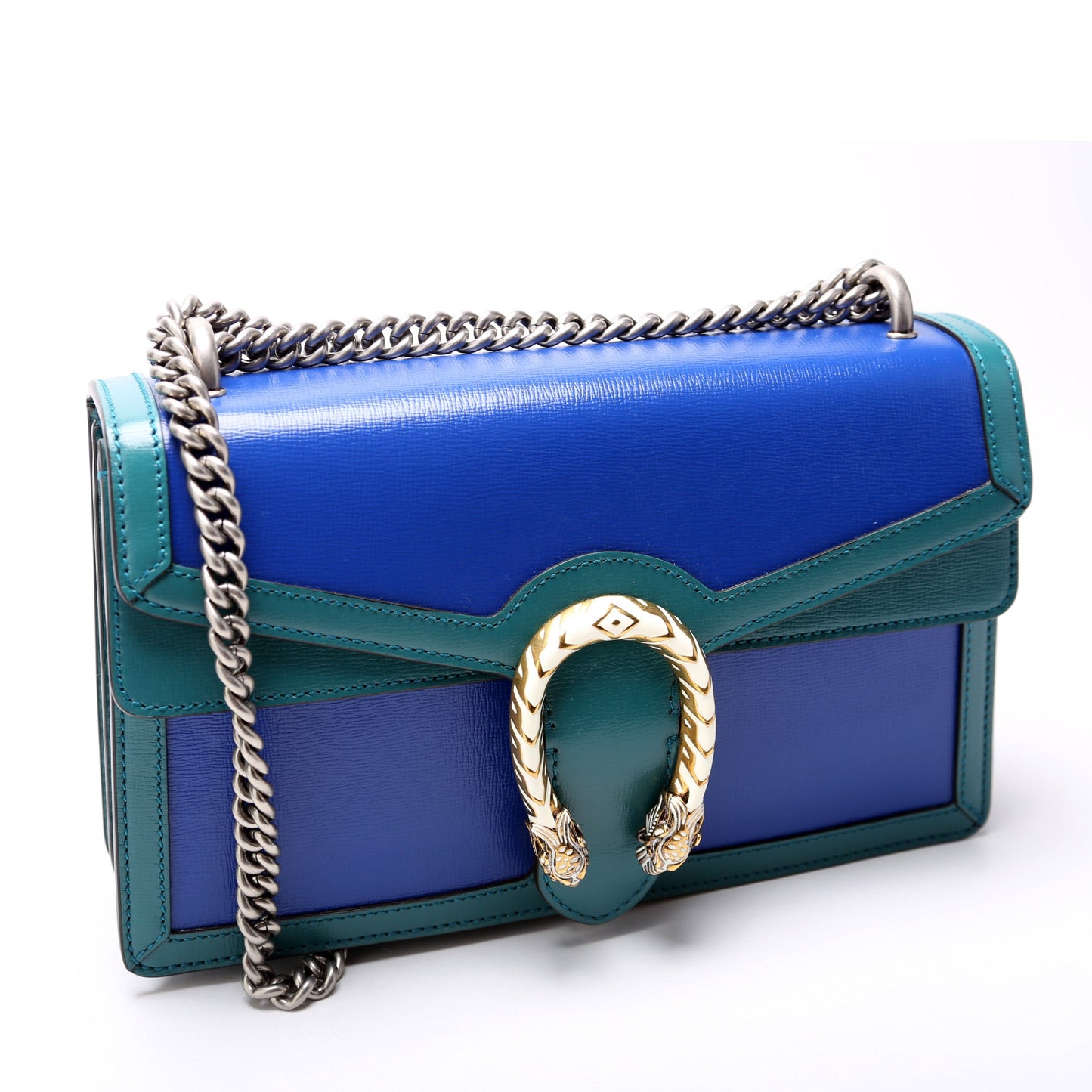 400249 Dionysus Enamel Leather Shoulder Small