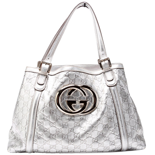 162094 G Leather Britt Medium Tote