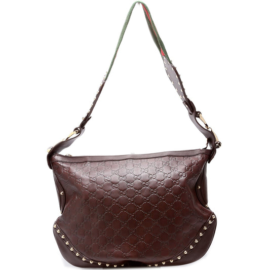153691 Guccissima Leather Studded Pelham Hobo