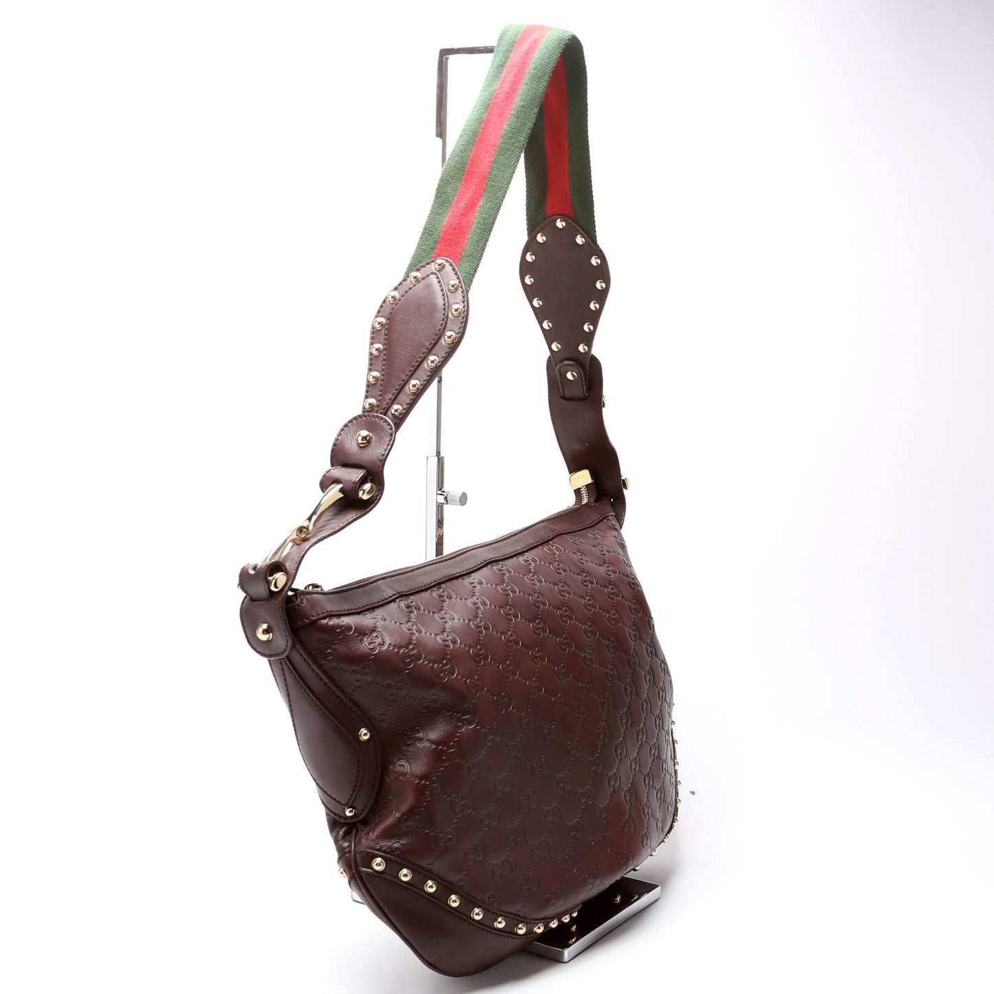 153691 Guccissima Leather Studded Pelham Hobo