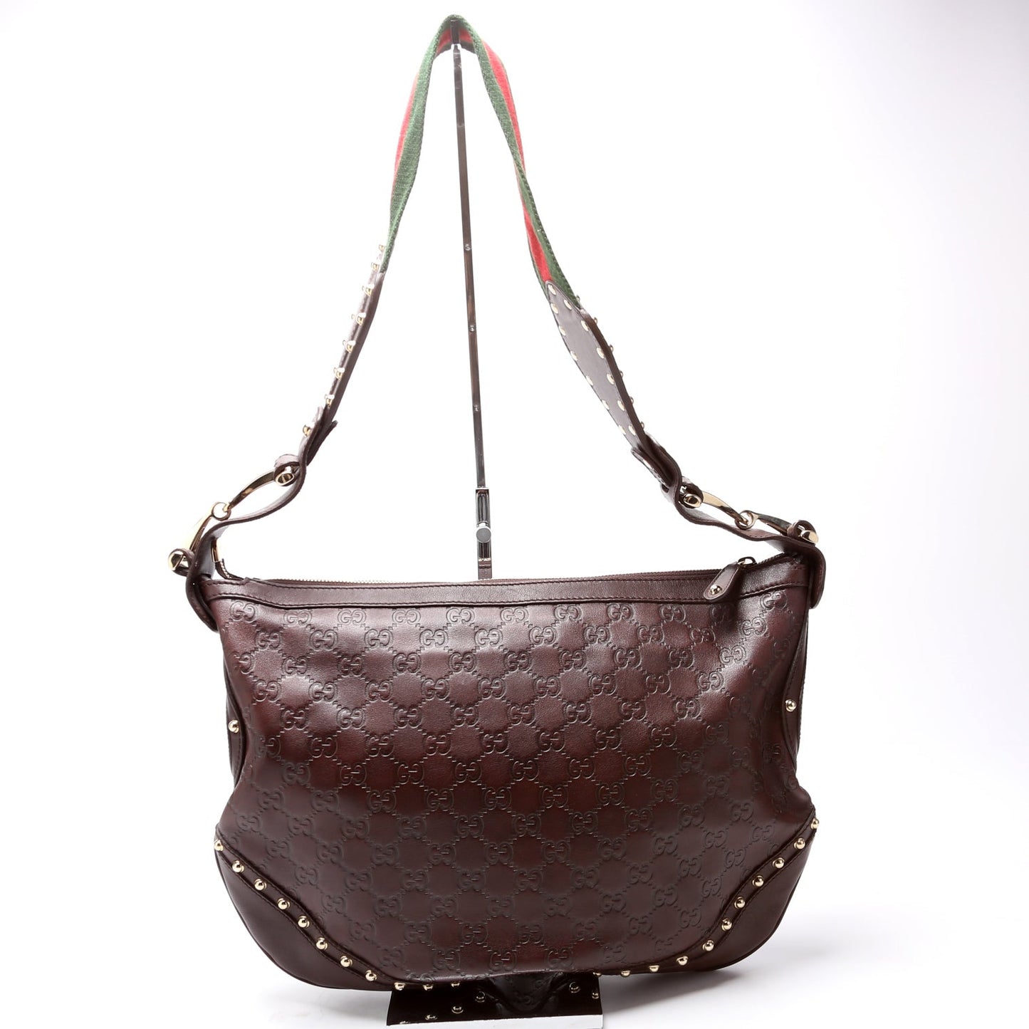 153691 Guccissima Leather Studded Pelham Hobo