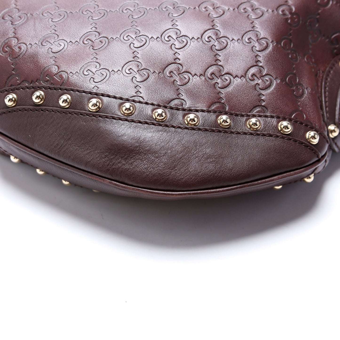153691 Guccissima Leather Studded Pelham Hobo