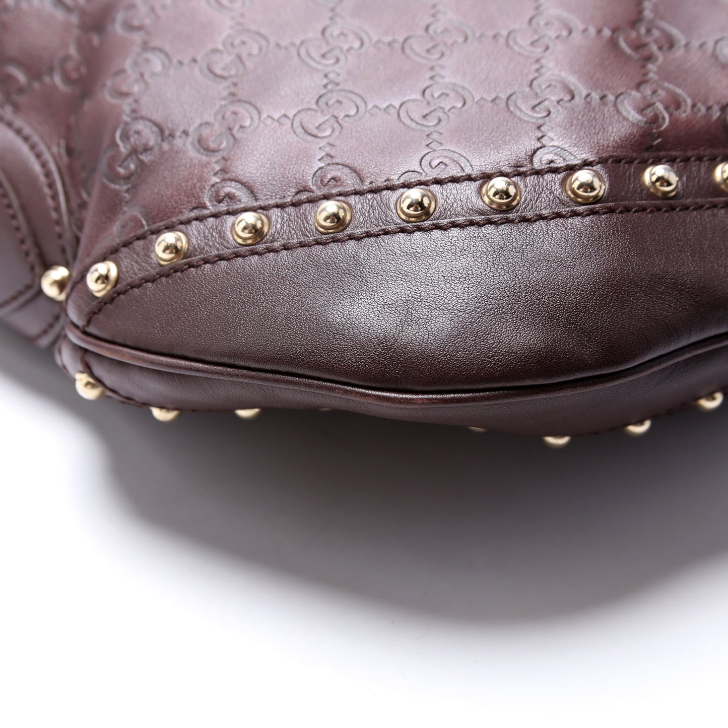 153691 Guccissima Leather Studded Pelham Hobo