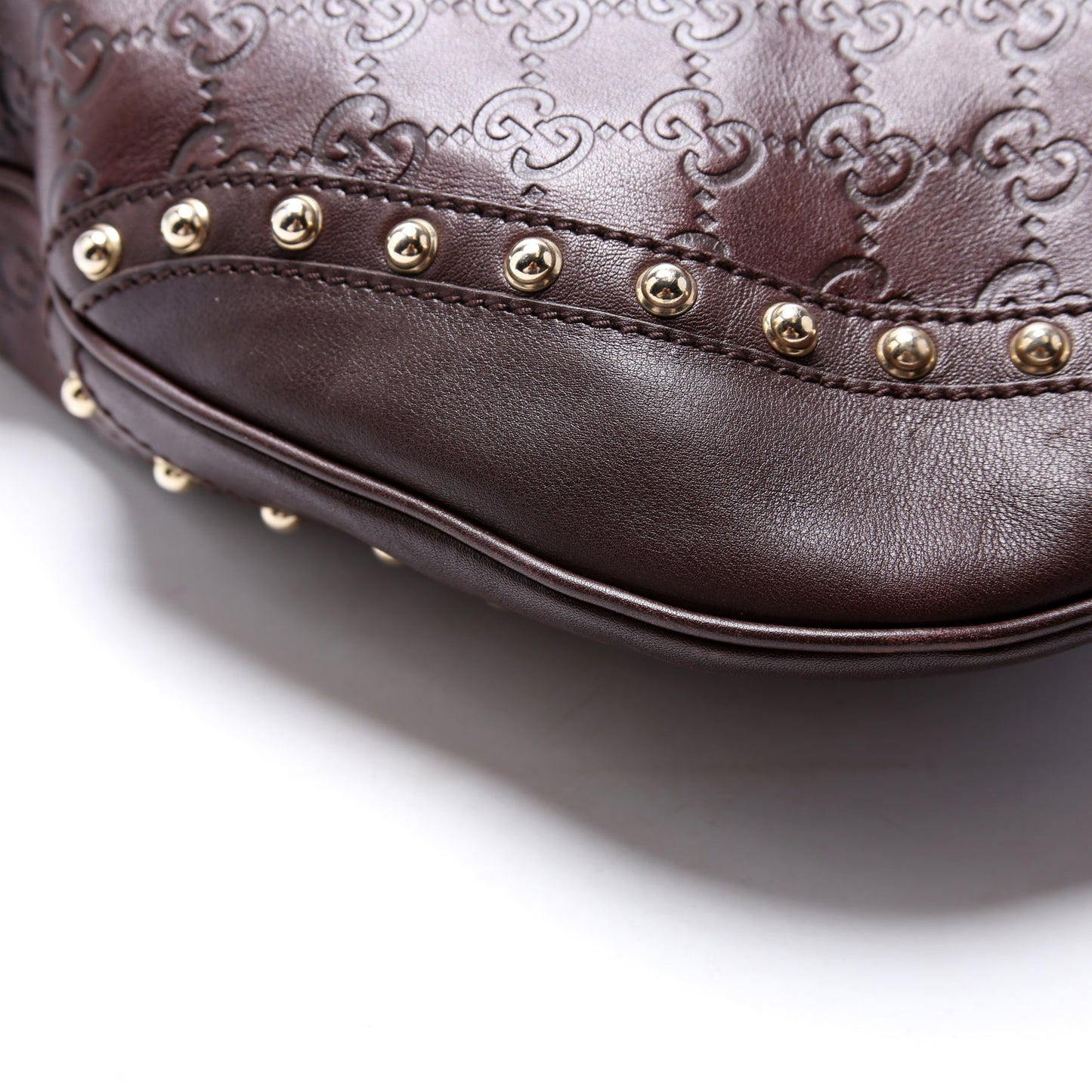 153691 Guccissima Leather Studded Pelham Hobo