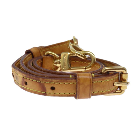 Louis Vuitton Shoulder Strap Beige Leather Bag Jewelry ()