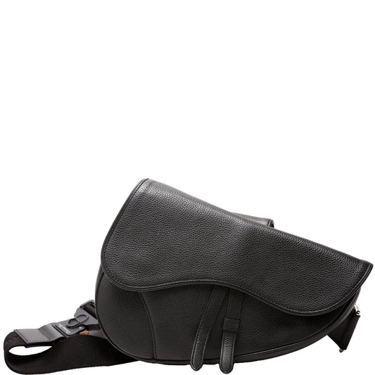 Saddle Crossbody Leather Black