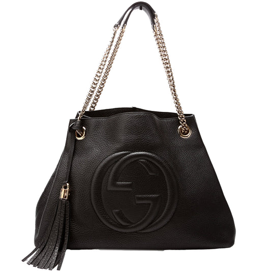 308982 Soho Leather Shoulder Medium