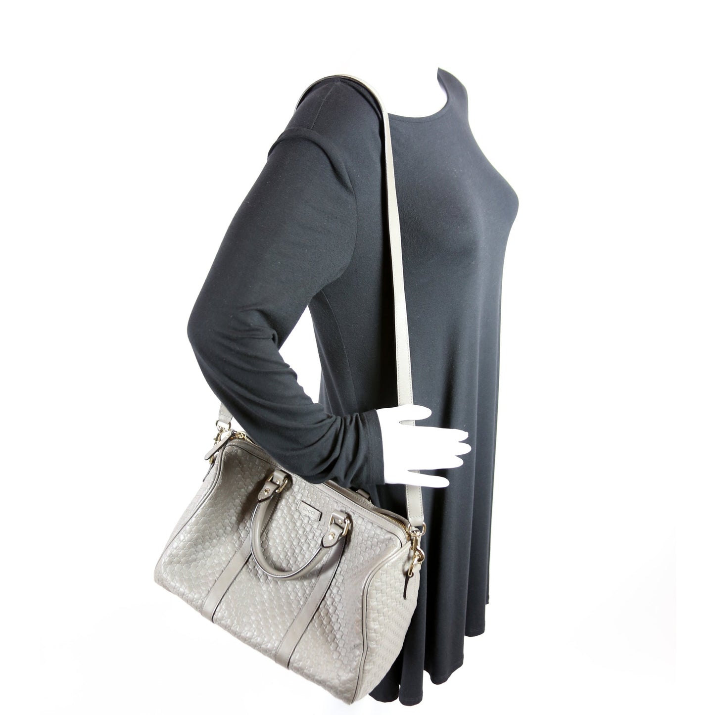 449646 Boston With Strap Guccissima