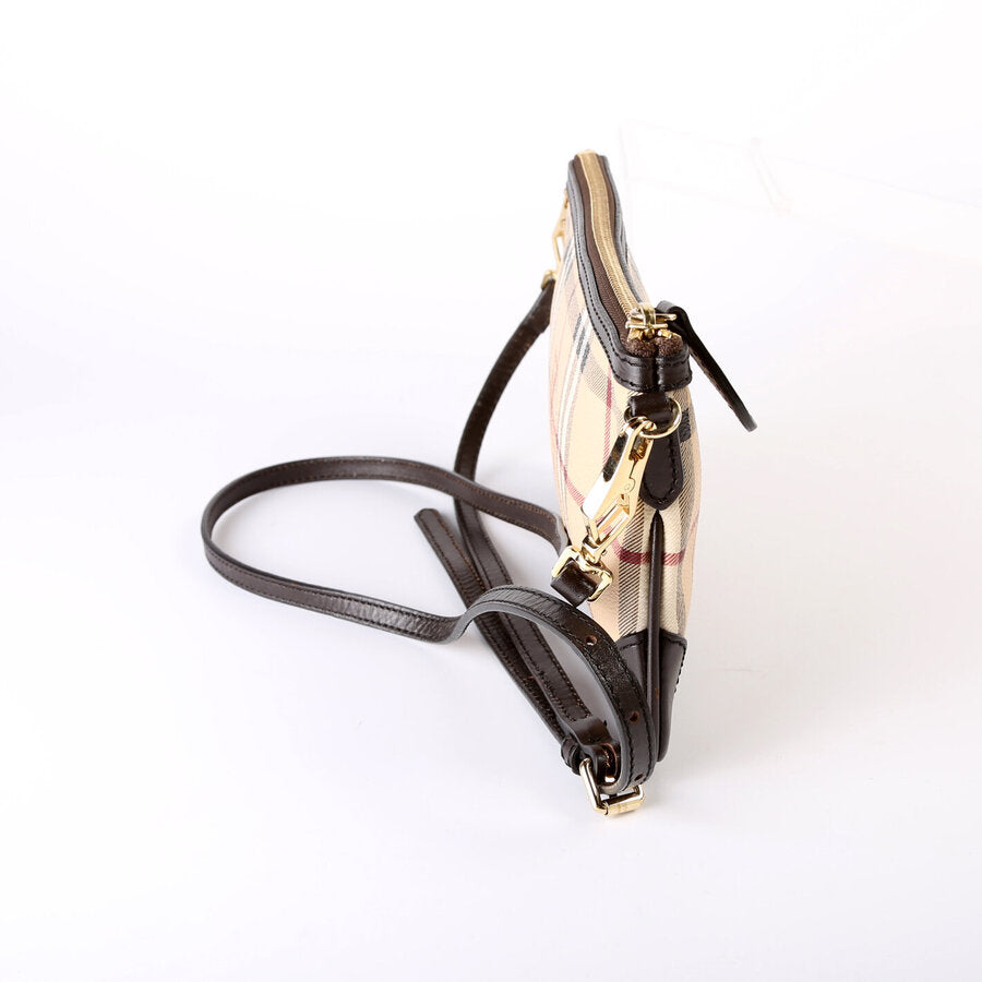 Peyton Haymarket Check Crossbody Clutch