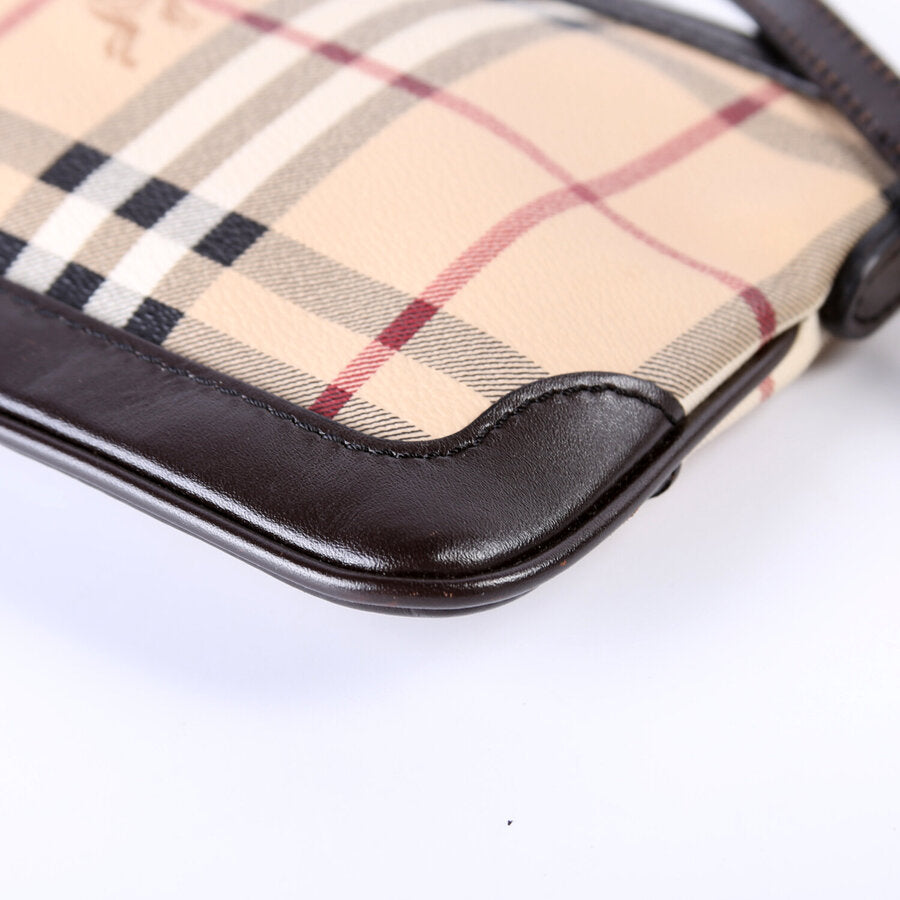 Peyton Haymarket Check Crossbody Clutch