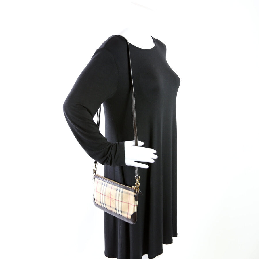 Peyton Haymarket Check Crossbody Clutch