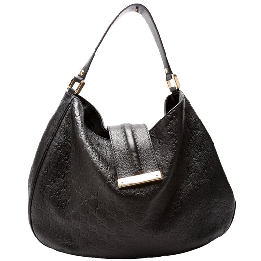233604 GG Leather Large Hobo