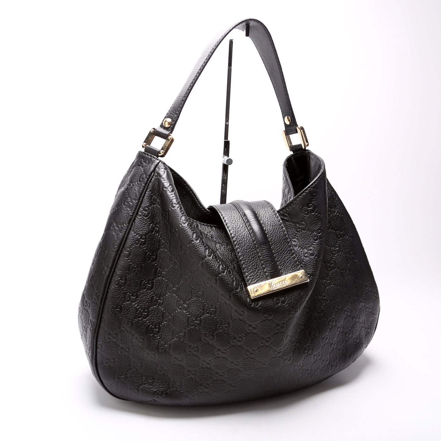 233604 GG Leather Large Hobo