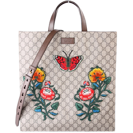 450950 Soft GG Supreme Embroidered Vertical Tote