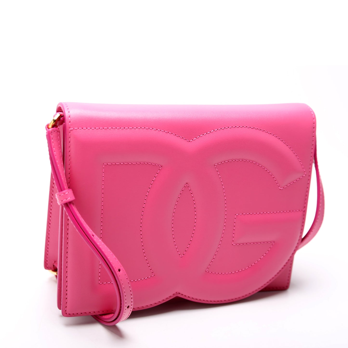 DG Logo Calfskin Flap Crossbody Bag