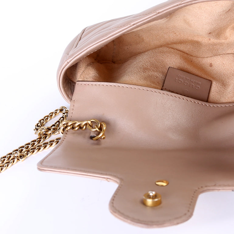 476433 Marmont Torchon Leather Super Mini Flap