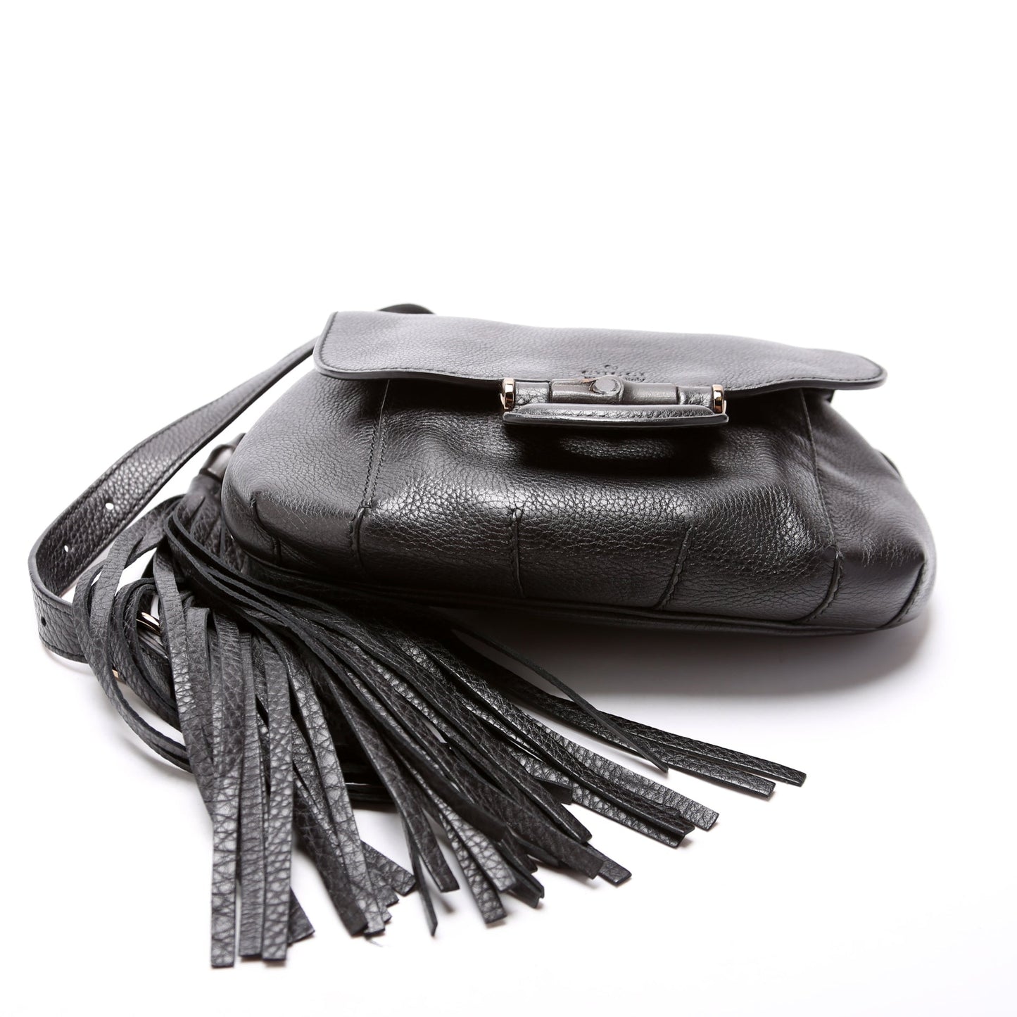 347104 Calfskin Bamboo Nouveau Shoulder Bag Small