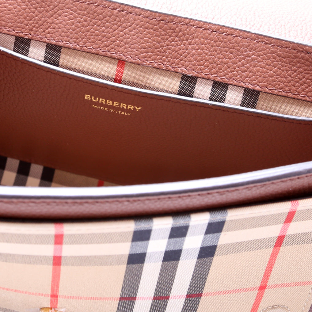 Note Crossbody Leather Vintage Check
