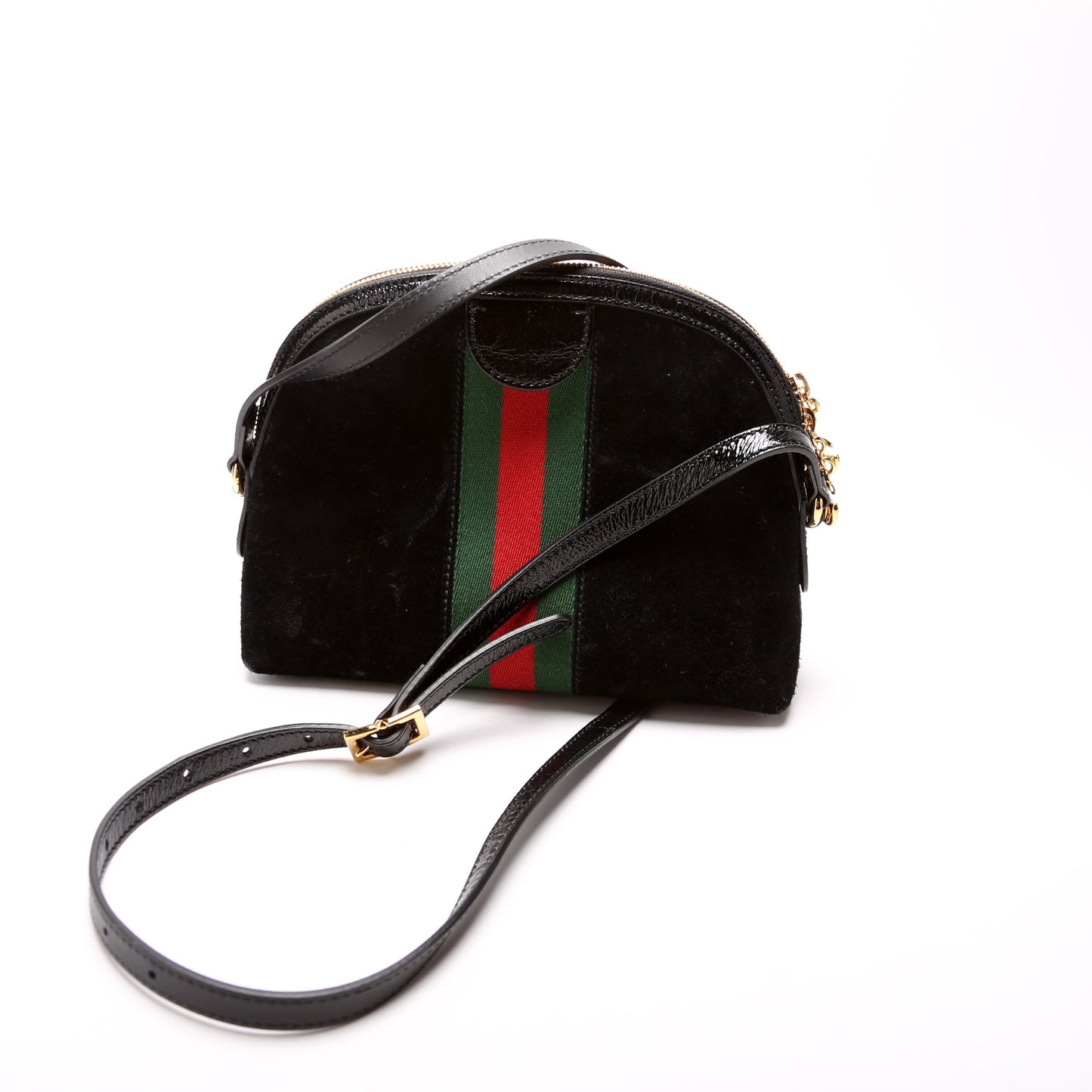 499621 Ophidia GG Suede Crossbody