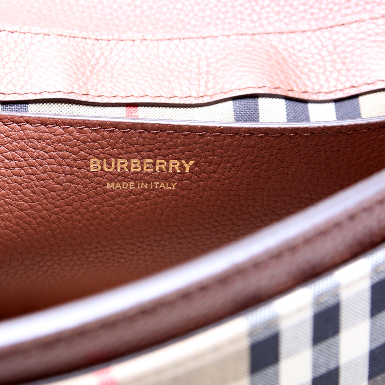 Note Crossbody Leather/Vintage Check
