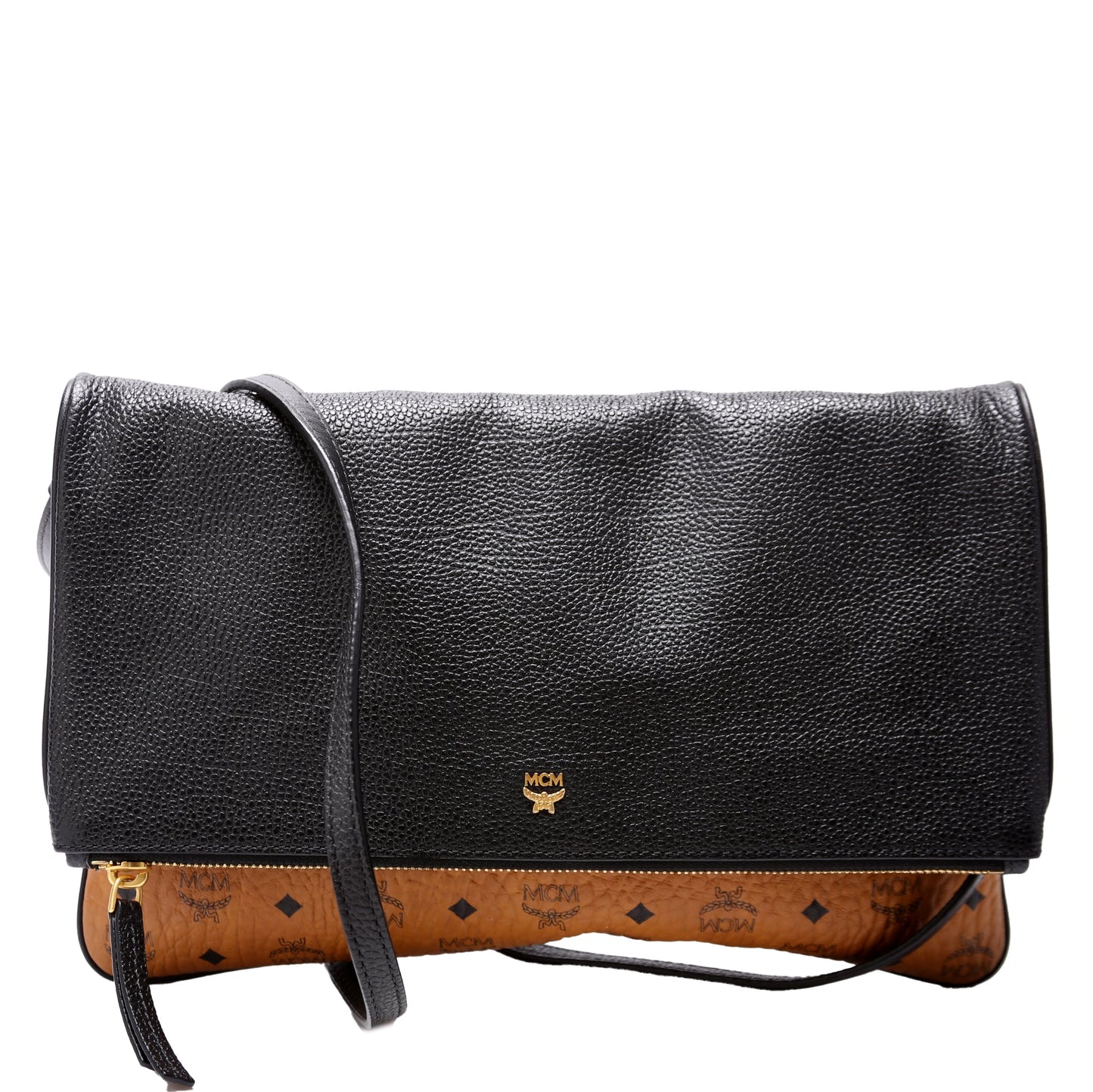 Corina Foldover Crossbody Visetos/Leather