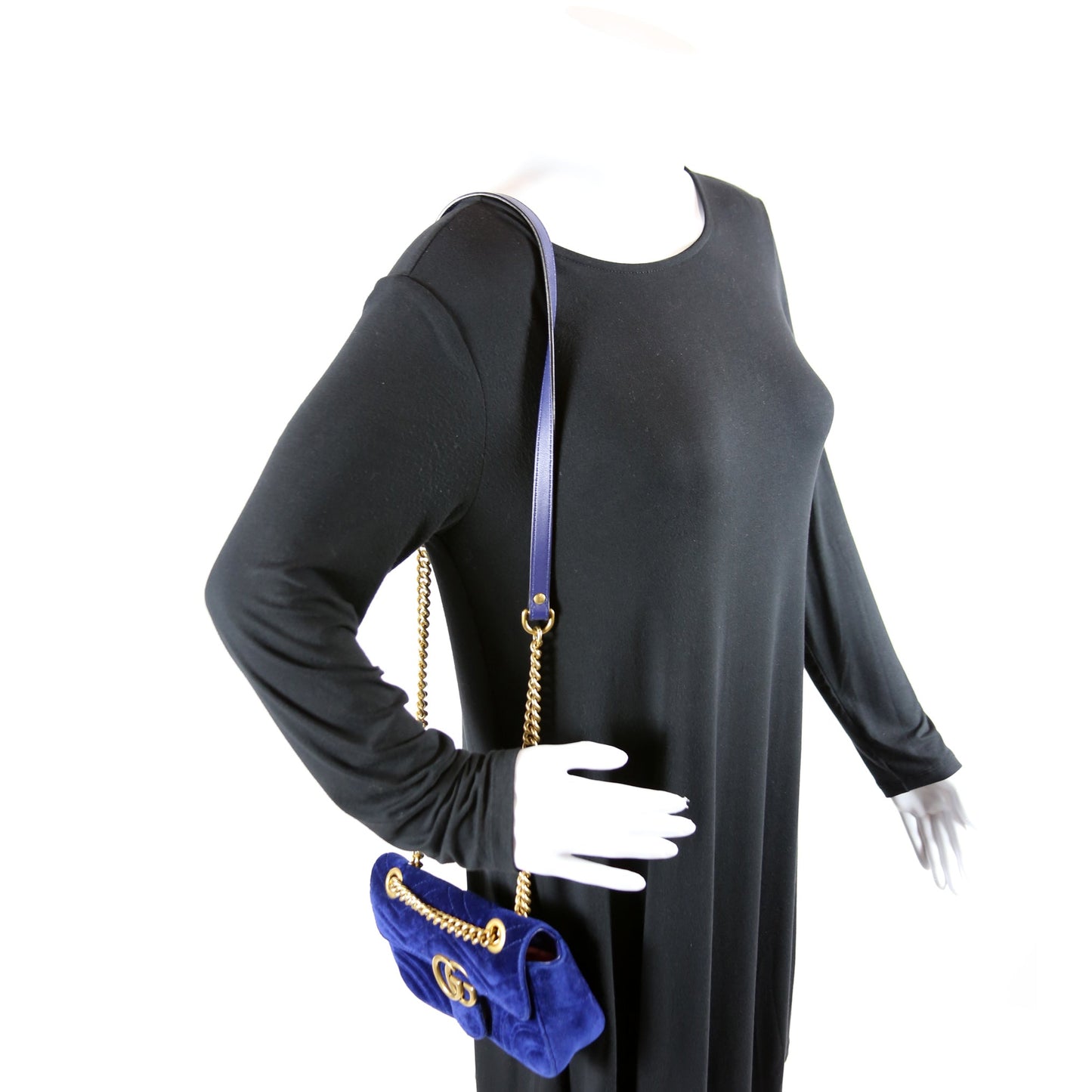 446744 Marmont Shoulder Mini Velvet Flap
