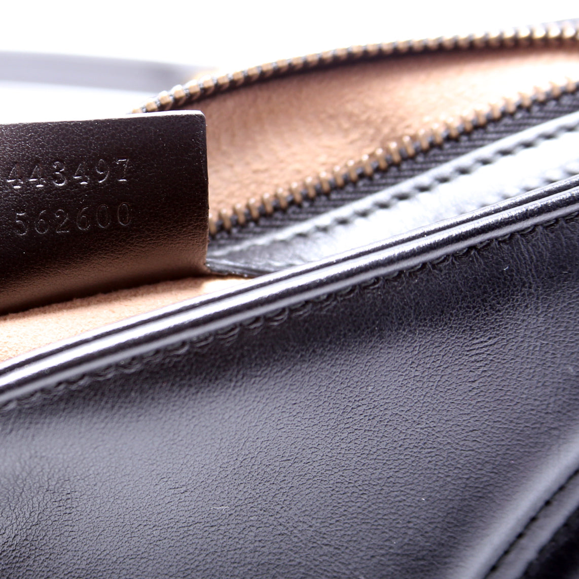 443497 Marmont Leather Shoulder Small Flap Black
