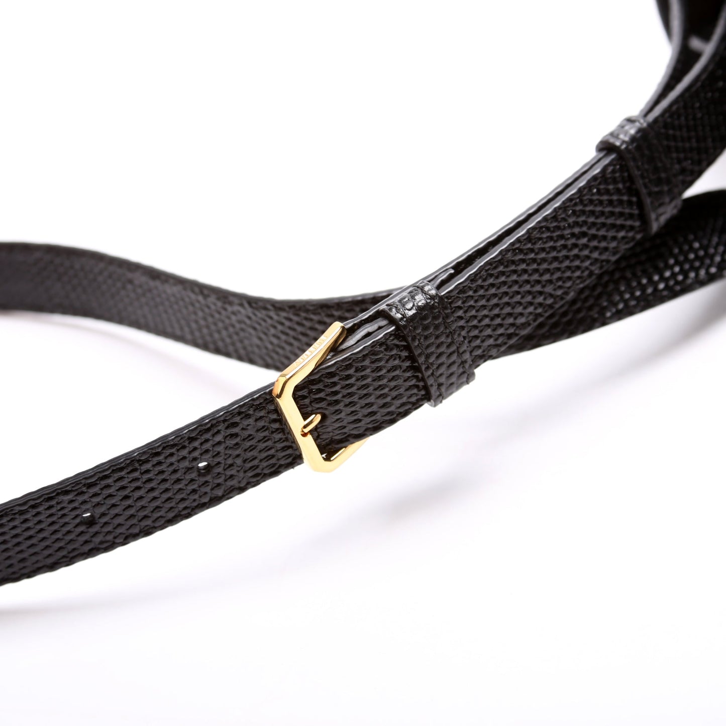 Brit Embossed Leather Crossbody Black