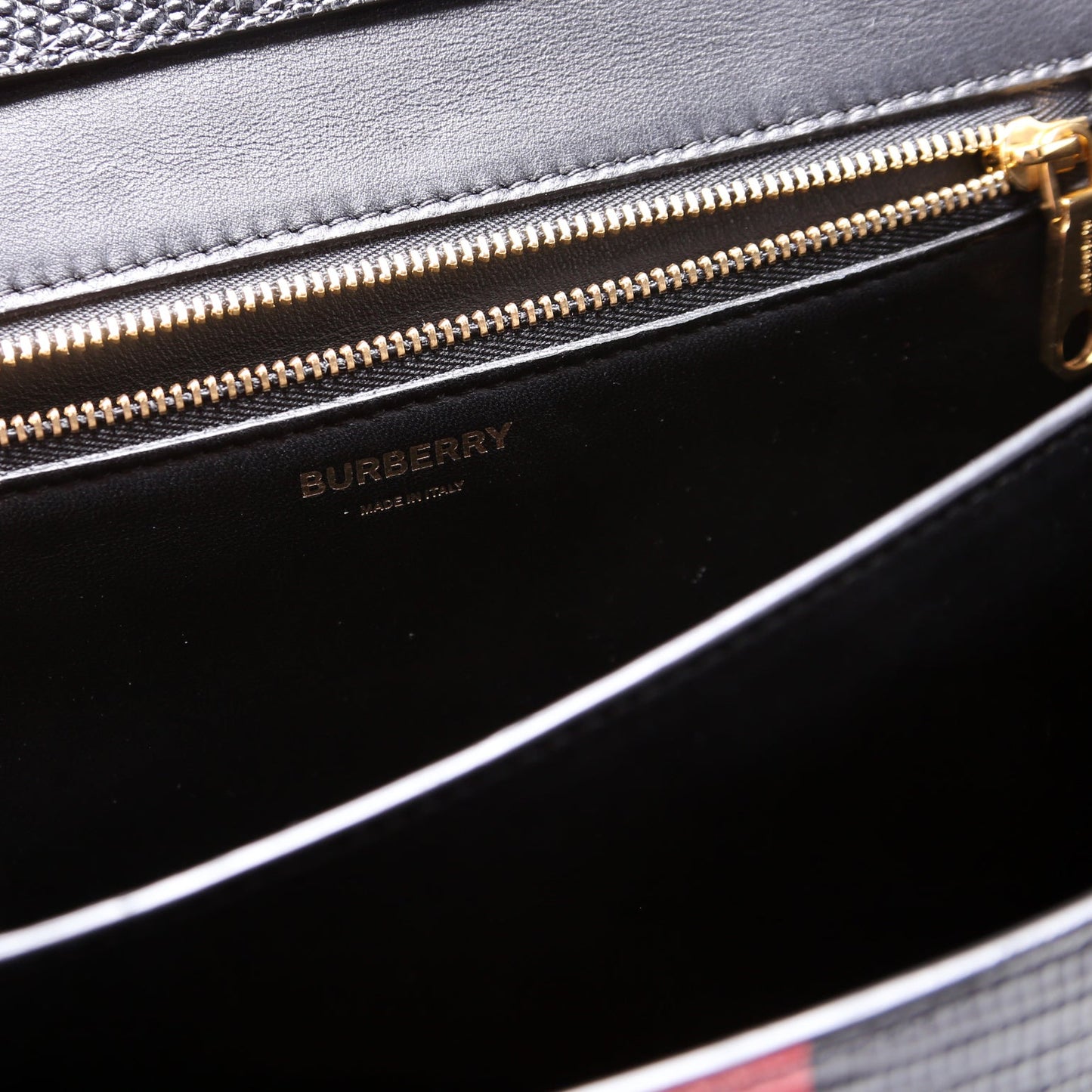 Brit Embossed Leather Crossbody Black