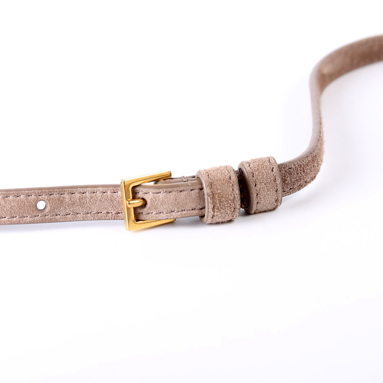 Loulou Suede Satchel Toy Crossbody Taupe